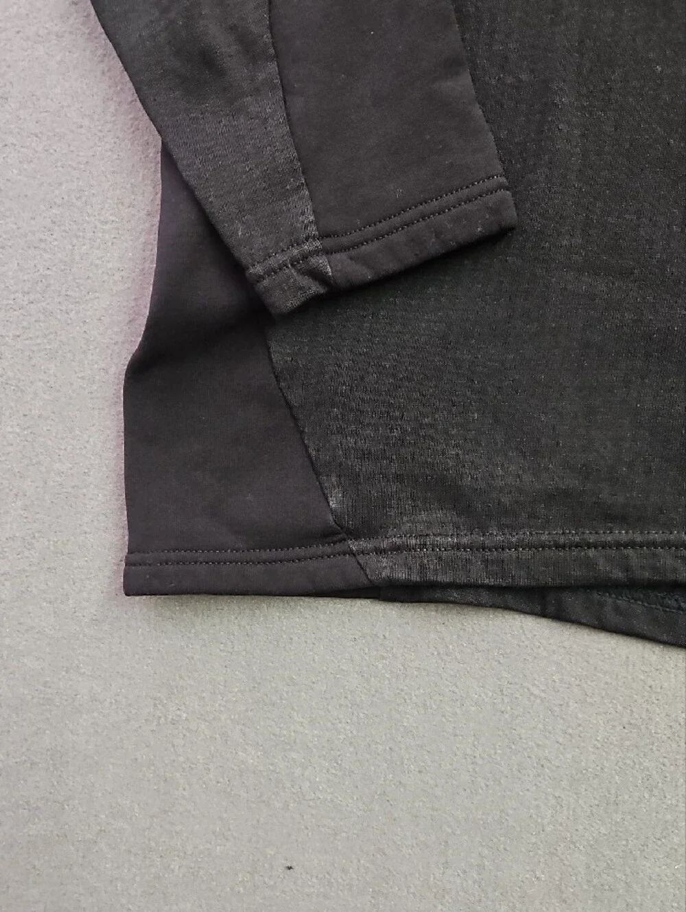 Vintage Patagonia R1 Flash Pullover 1999 Made In USA Black Grid Fleece L 40100